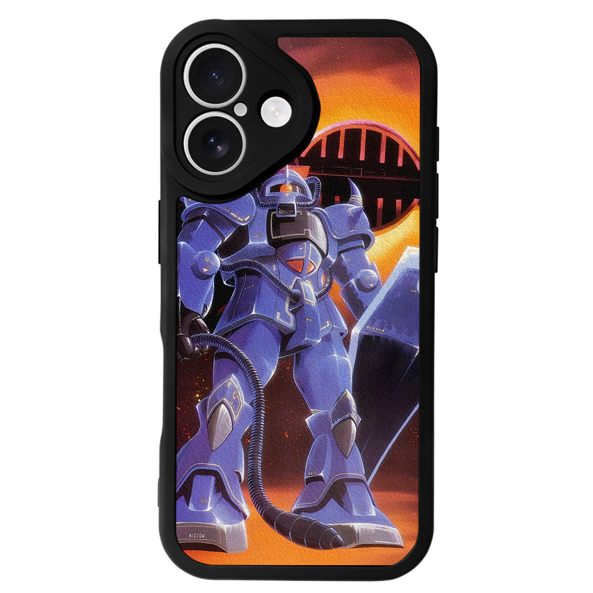 （画像用） 機動戦士ガンダム Mobile Suit Gundam 【iPhone 16シリーズ対応】シリコンスマホケース（レザー調） 材質：シリコン